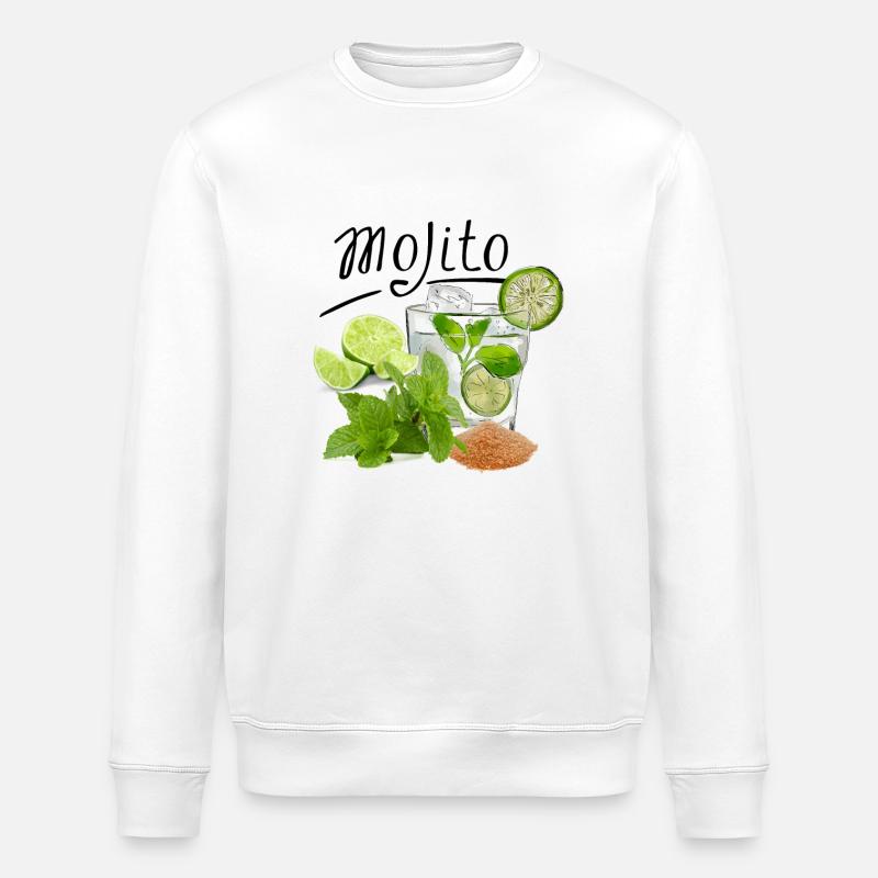 Mojito Drink ART - Stanley/Stella ROLLER Unisex Organic Sweatshirt - white
