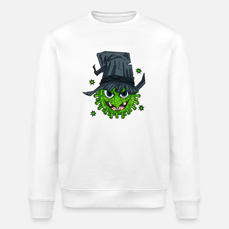 Witch Virus - Stanley/Stella ROLLER Unisex Organic Sweatshirt - white