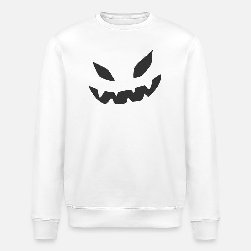 yeux de citrouille - Sweat bio ROLLER Stanley/Stella Unisexe - blanc