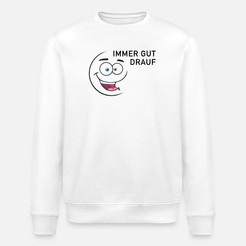 Immer gut drauf | smiley - Stanley/Stella Unisex Bio-Sweatshirt ROLLER - Weiß