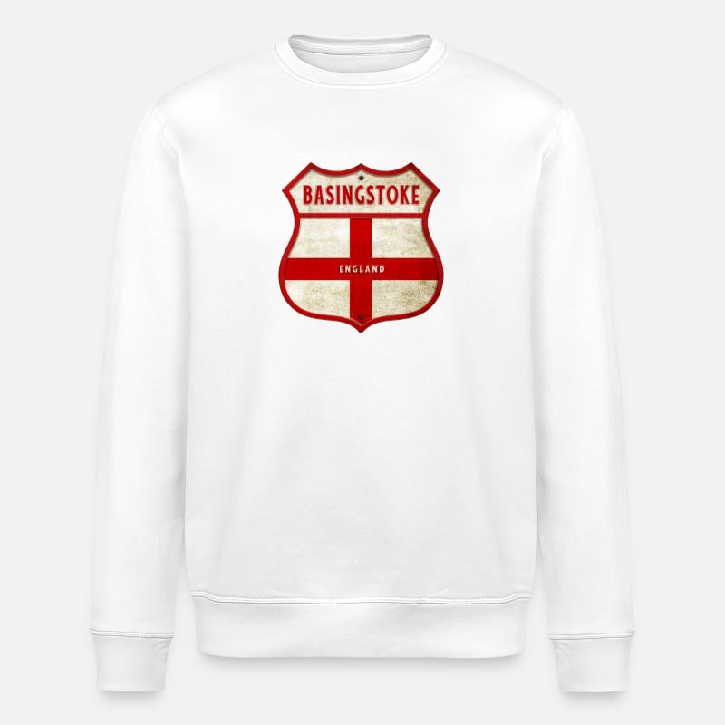 Basingstoke England Wappen - Stanley/Stella Unisex Bio-Sweatshirt ROLLER - Weiß