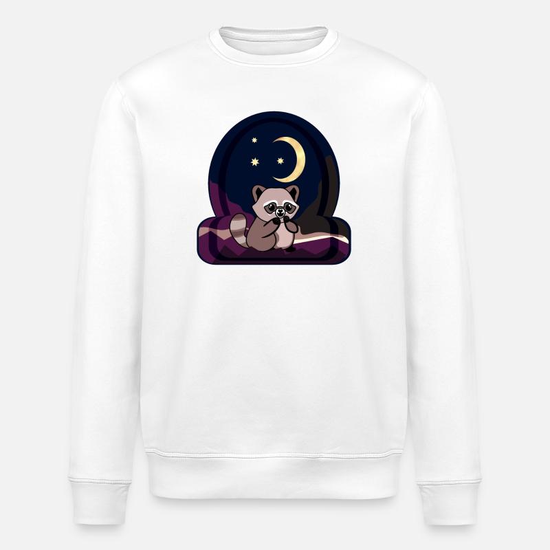 RATON LAVEUR - CROISSANT DE LUNE - Sweat bio ROLLER Stanley/Stella Unisexe - blanc