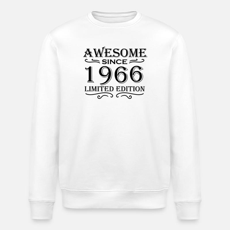 1966 - Born 1966 - Stanley/Stella ROLLER Unisex Organic Sweatshirt - white