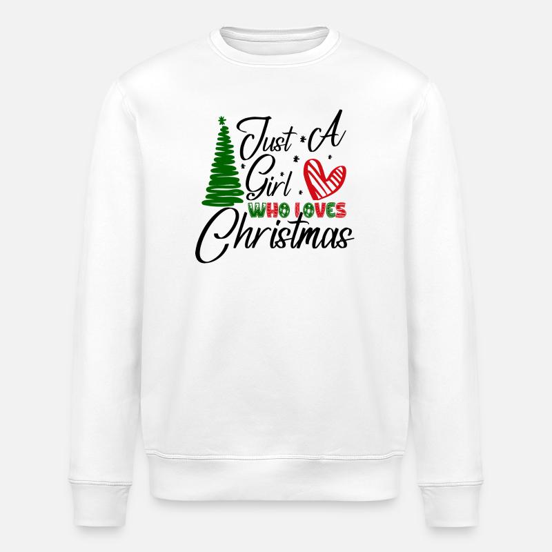 Wer liebt das Weihnachtsherz - Stanley/Stella Unisex Bio-Sweatshirt ROLLER - Weiß