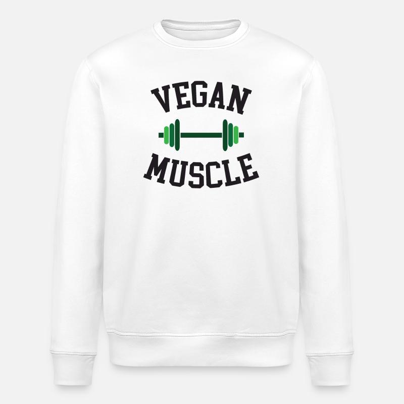 Vegane Muskeln - Stanley/Stella Unisex Bio-Sweatshirt ROLLER - Weiß