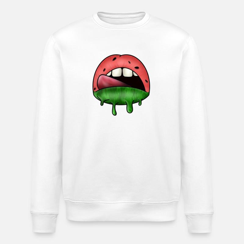 Watermelon lips - Stanley/Stella Unisex Bio-Sweatshirt ROLLER - Weiß