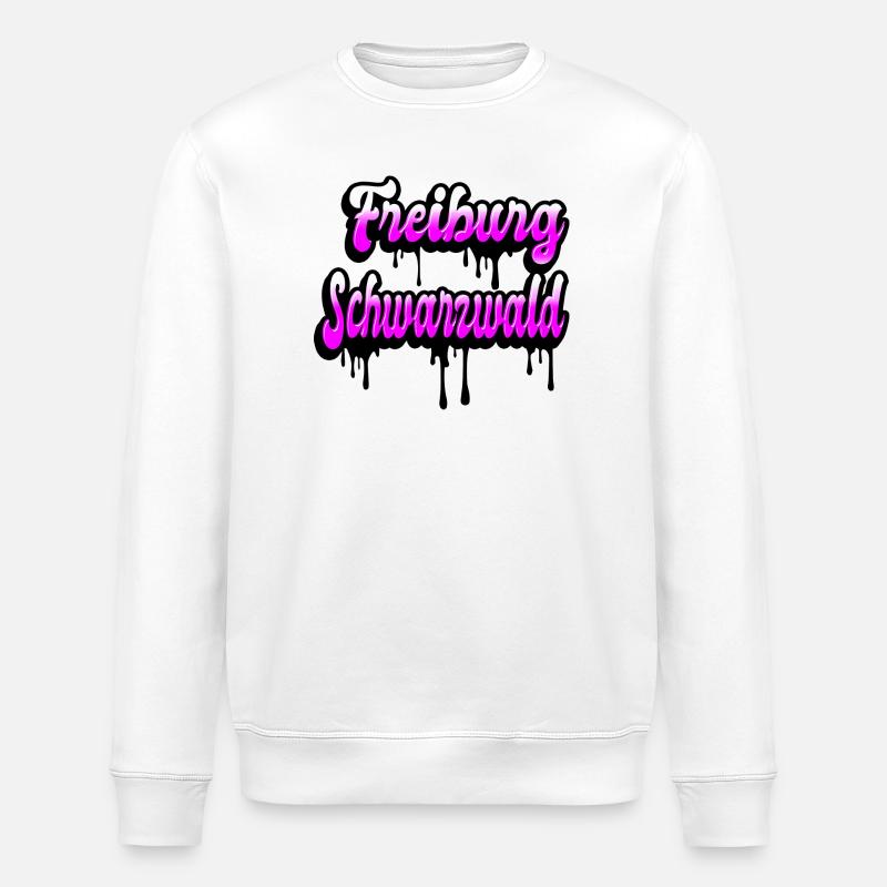 Freiburg Schwarzwald Design - Stanley/Stella Unisex Bio-Sweatshirt ROLLER - Weiß