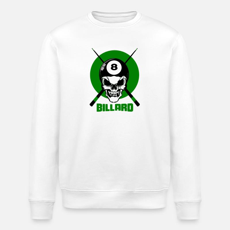 billard - Sweat bio ROLLER Stanley/Stella Unisexe - blanc