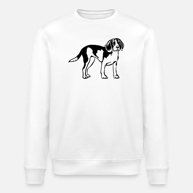 Beagle - Stanley/Stella ROLLER Unisex Organic Sweatshirt - white