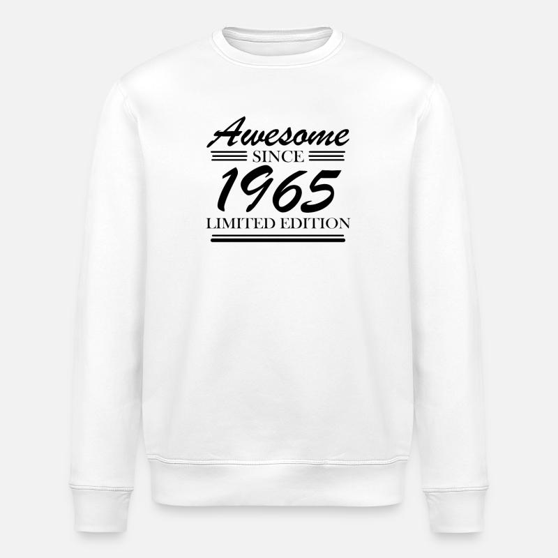 1965 - Born 1965 - Stanley/Stella ROLLER Unisex Organic Sweatshirt - white