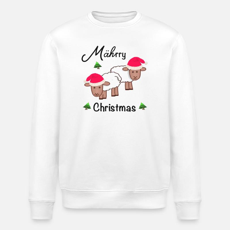 Joyeux Noël, MÄHrry Christmas sheep - Sweat bio ROLLER Stanley/Stella Unisexe - blanc