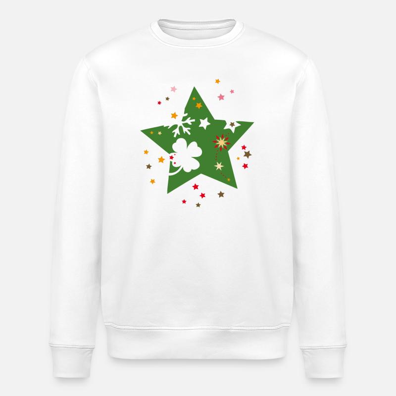 Weihnachtsstern - Stanley/Stella Unisex Bio-Sweatshirt ROLLER - Weiß