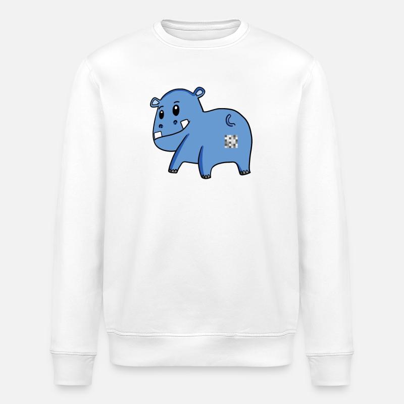 Nilpferd Arsch - Nilpferd Hintern - Stanley/Stella Unisex Bio-Sweatshirt ROLLER - Weiß