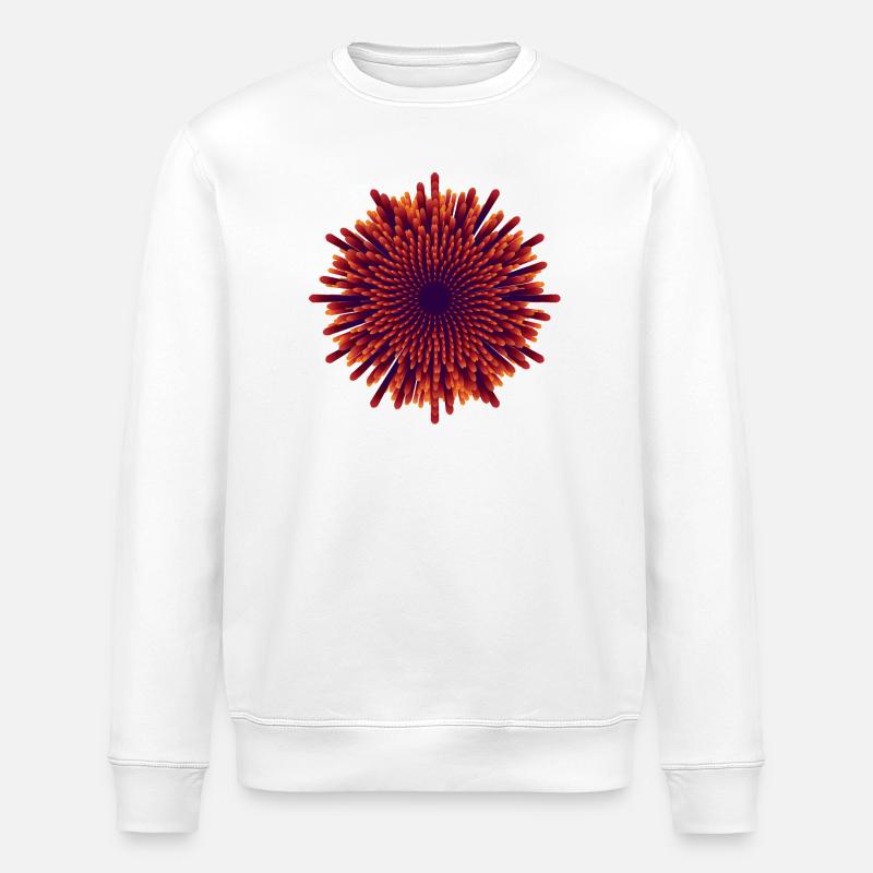 Vector Flower - Stanley/Stella ROLLER Unisex Organic Sweatshirt - white