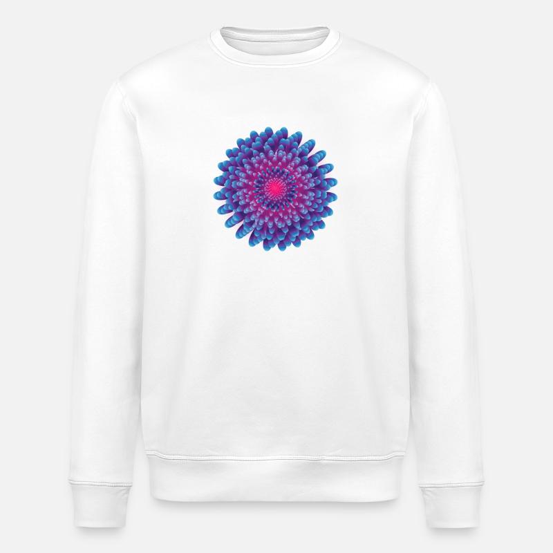 Fleur vectorielle - Sweat bio ROLLER Stanley/Stella Unisexe - blanc