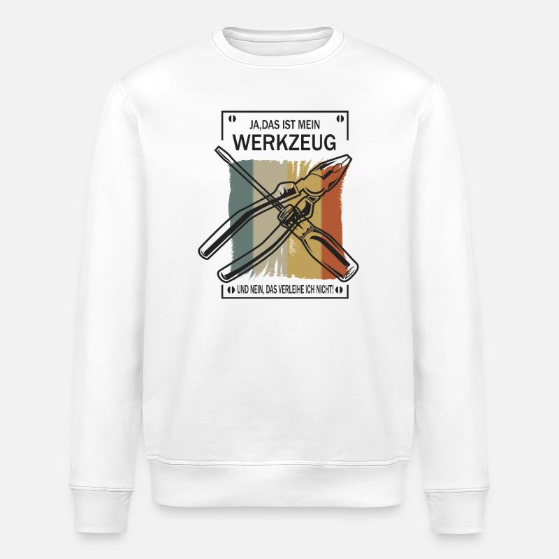 Mein Werkzeug Verleihe ich nicht ! - Stanley/Stella Unisex Bio-Sweatshirt ROLLER - Weiß