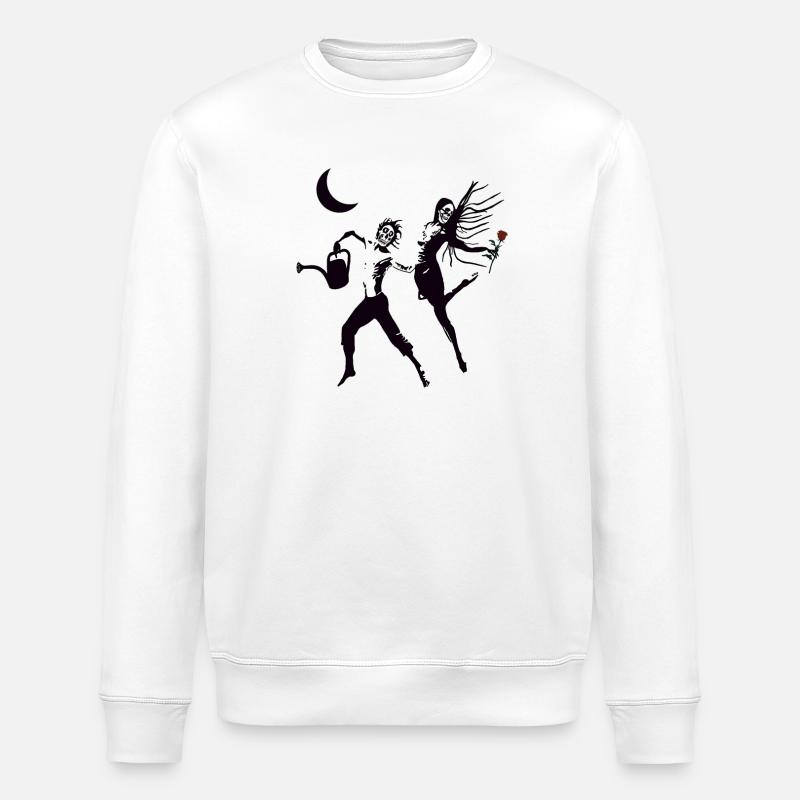 Squelettes dansant avec amour - Sweat bio ROLLER Stanley/Stella Unisexe - blanc