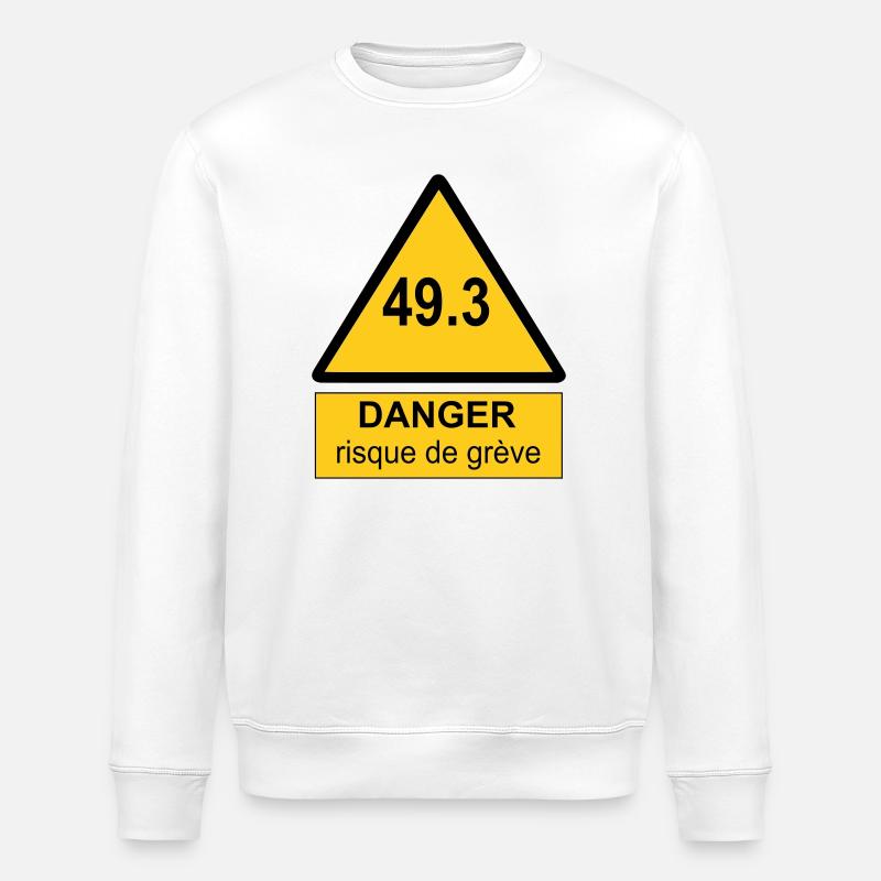 49.3 danger - Sweat bio ROLLER Stanley/Stella Unisexe - blanc