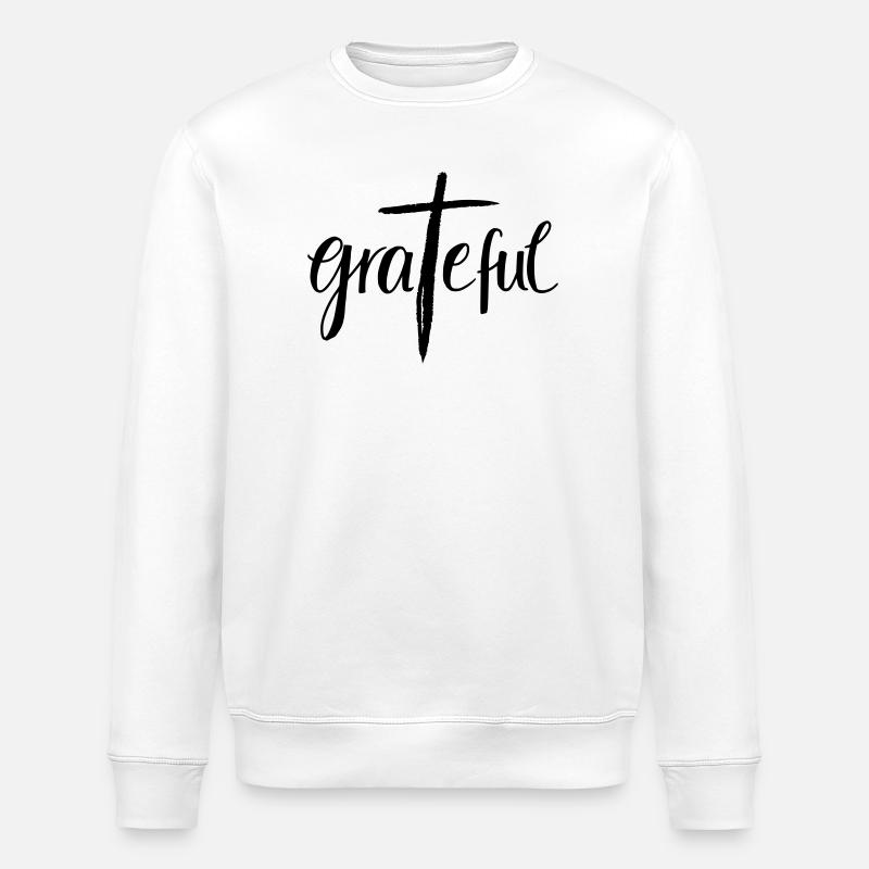 Grateful - Stanley/Stella ROLLER Unisex Organic Sweatshirt - white