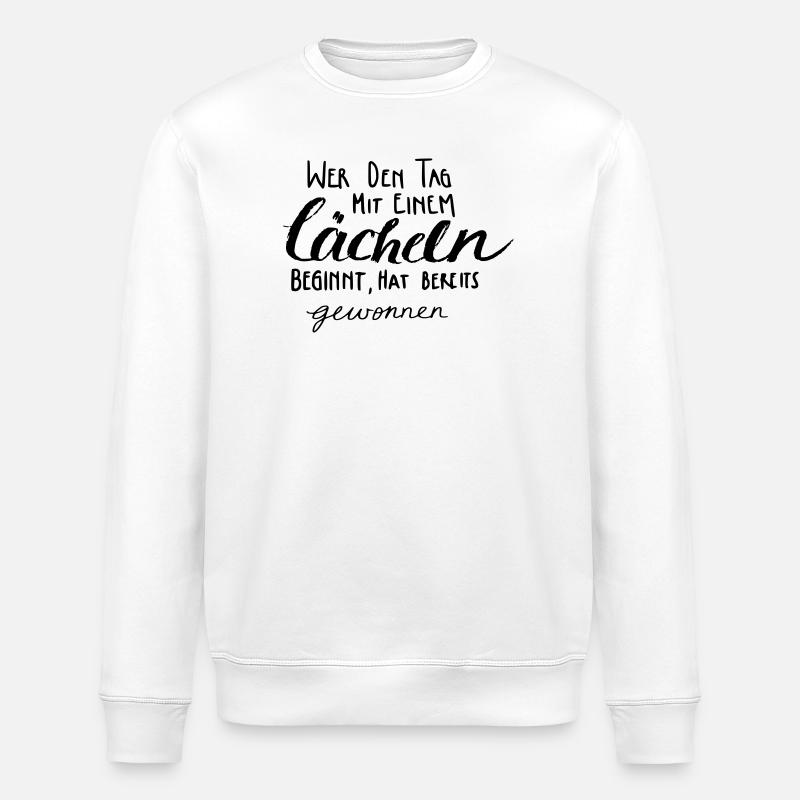 Lächeln - gewinnt! - Stanley/Stella Unisex Bio-Sweatshirt ROLLER - Weiß