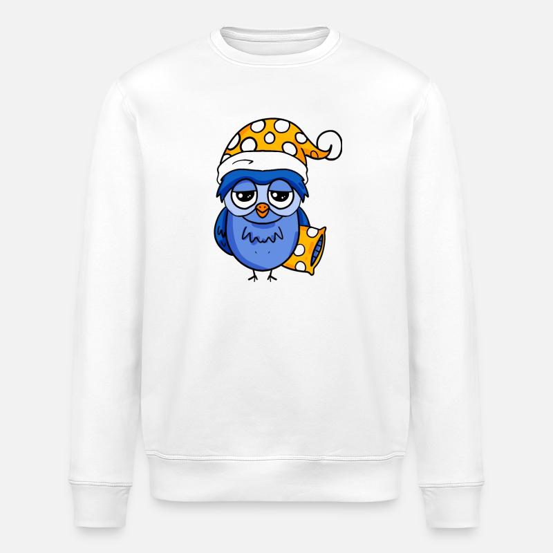 Hibou endormi - Sweat bio ROLLER Stanley/Stella Unisexe - blanc