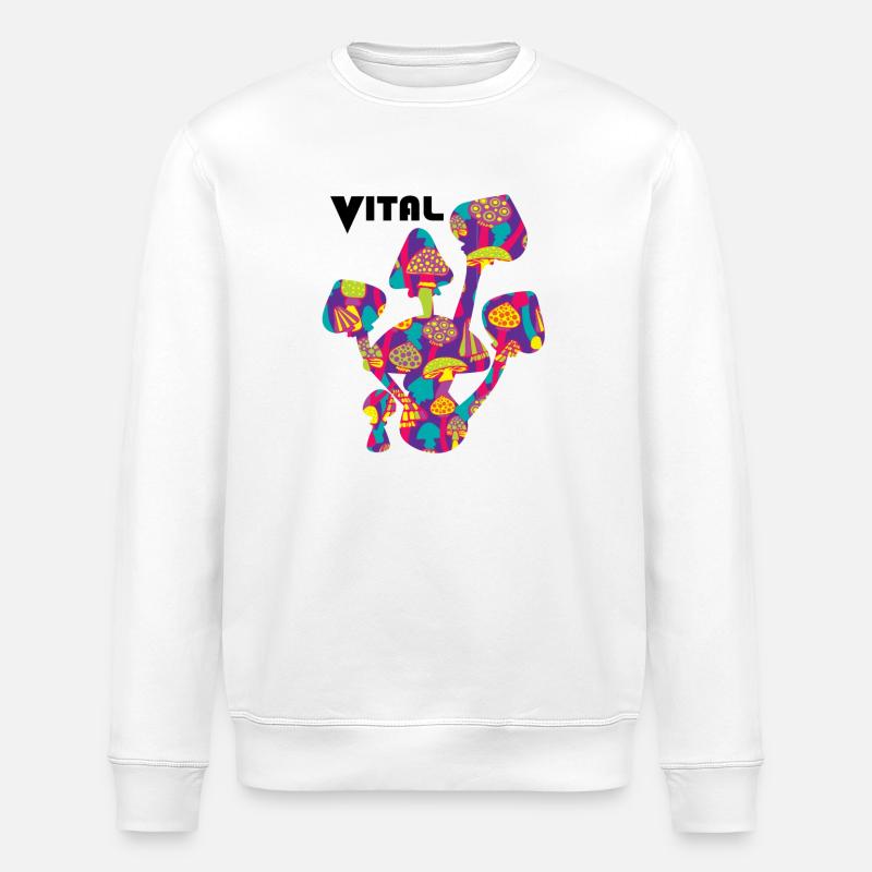 Vital Pilz neon - Stanley/Stella Unisex Bio-Sweatshirt ROLLER - Weiß