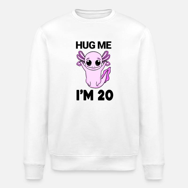 20 birthday - 20 years - hug - Stanley/Stella ROLLER Unisex Organic Sweatshirt - white
