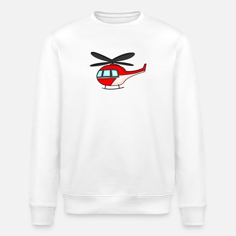 Firefighting aircraft Fire brigade helicopter - Stanley/Stella ROLLER Unisex Organic Sweatshirt - white