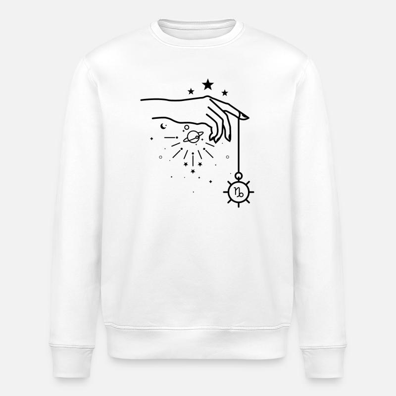 Steinbock Tierkreis-Astrologie - Stanley/Stella Unisex Bio-Sweatshirt ROLLER - Weiß