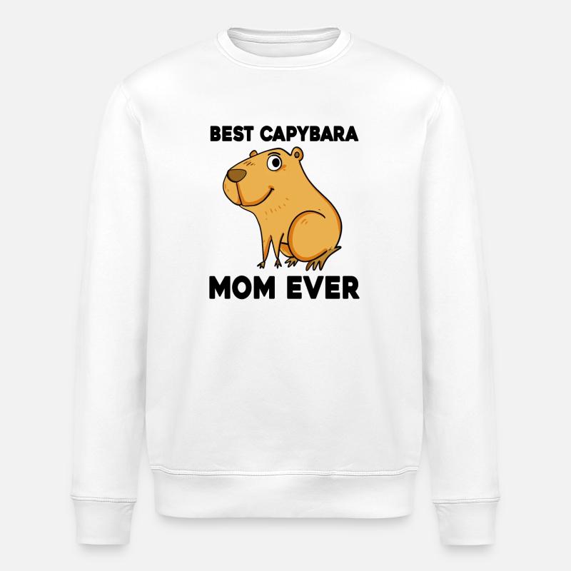 Capybara Mama Wasserschwein - Sweat bio ROLLER Stanley/Stella Unisexe - blanc
