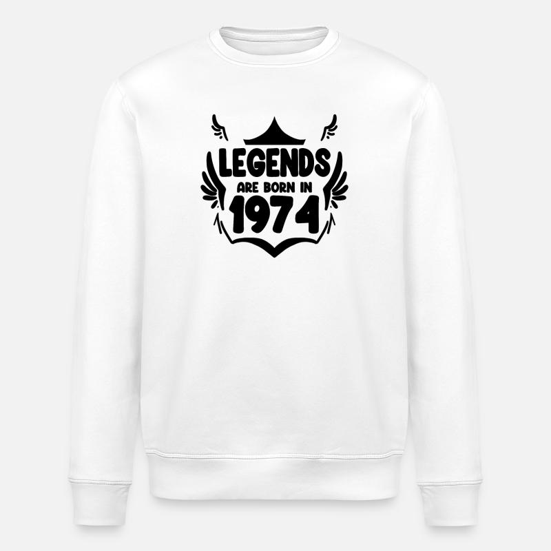 1974 - Né en 1974 - Sweat bio ROLLER Stanley/Stella Unisexe - blanc