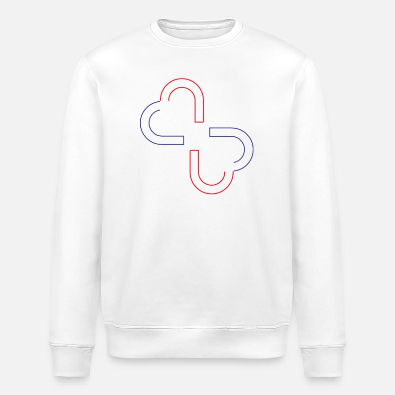 double cœur - Sweat bio ROLLER Stanley/Stella Unisexe - blanc