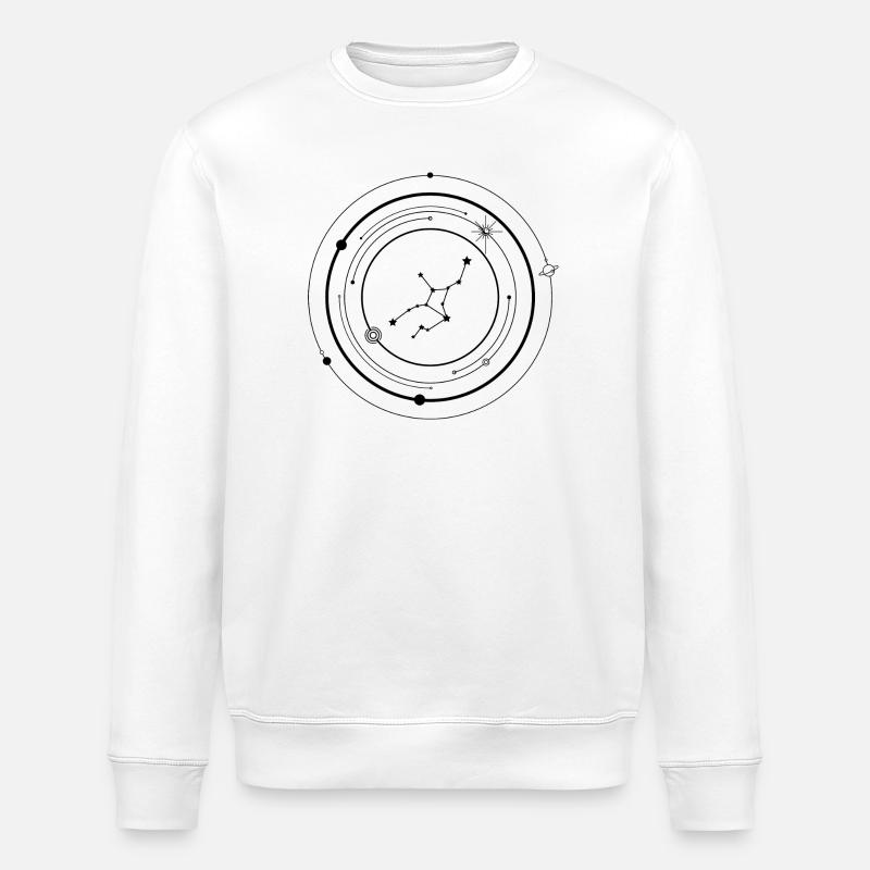 Mitternachts-Starburst-Silhouette - Stanley/Stella Unisex Bio-Sweatshirt ROLLER - Weiß
