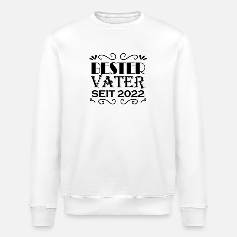 Bester Vater seit 2022 - Stanley/Stella Unisex Bio-Sweatshirt ROLLER - Weiß