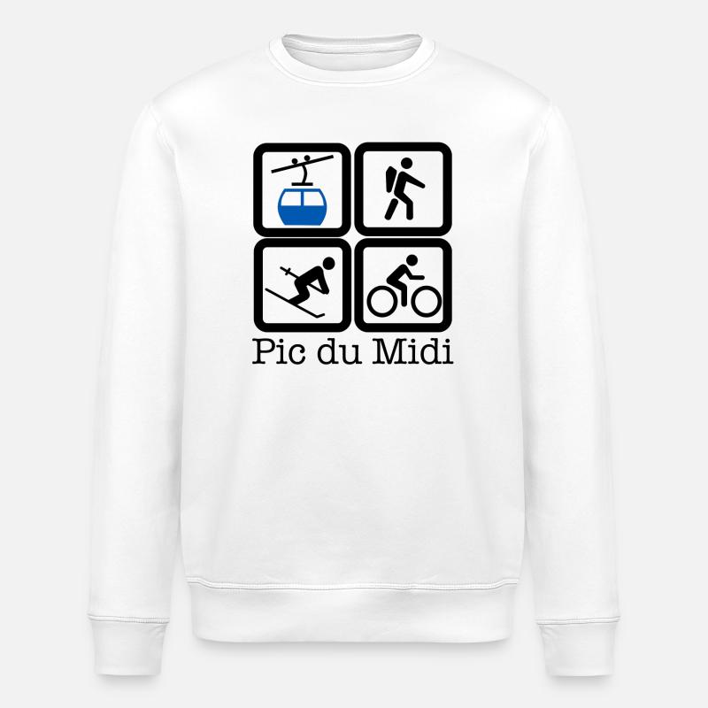 Pic du Midi - Sweat bio ROLLER Stanley/Stella Unisexe - blanc