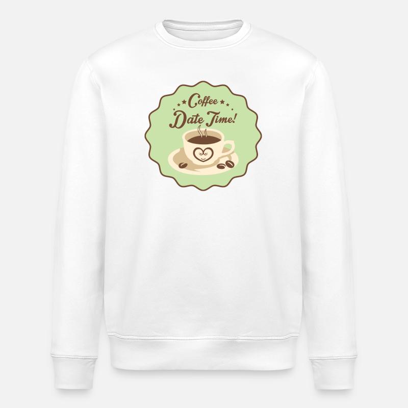 Coffee Date Time - Stanley/Stella Unisex Bio-Sweatshirt ROLLER - Weiß