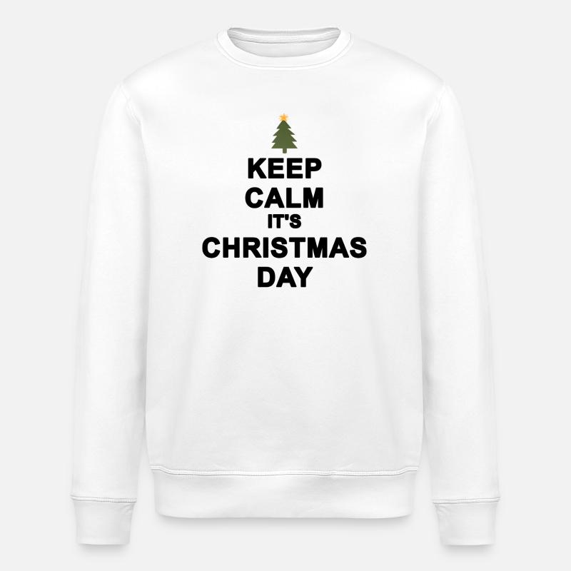 keep calm christmas - Sweat bio ROLLER Stanley/Stella Unisexe - blanc