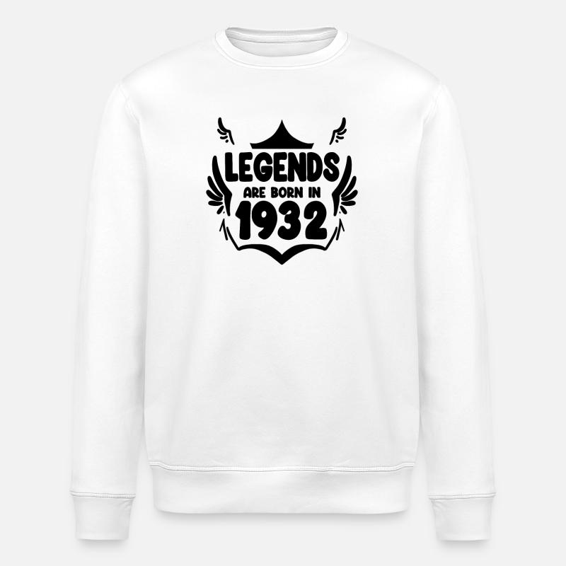 1932 - Born 1932 - Stanley/Stella ROLLER Unisex Organic Sweatshirt - white