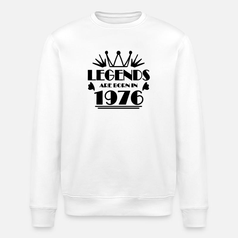 1976 - Born 1976 - Stanley/Stella ROLLER Unisex Organic Sweatshirt - white