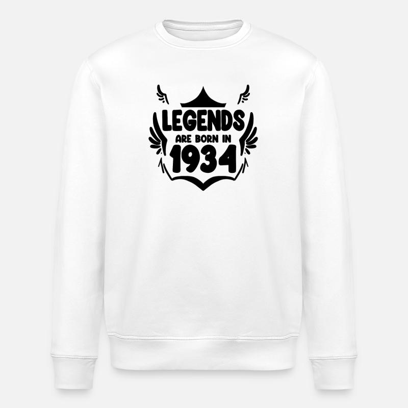1934 - born 1934 - Stanley/Stella ROLLER Unisex Organic Sweatshirt - white
