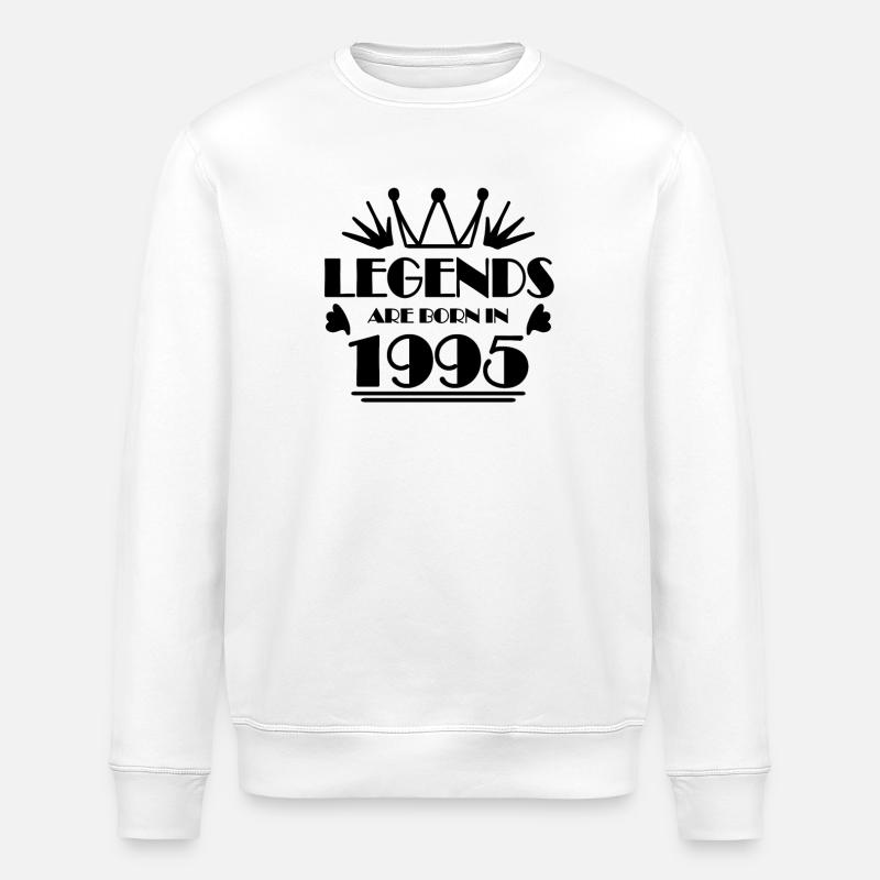 1995 - Born 1995 - Stanley/Stella ROLLER Unisex Organic Sweatshirt - white