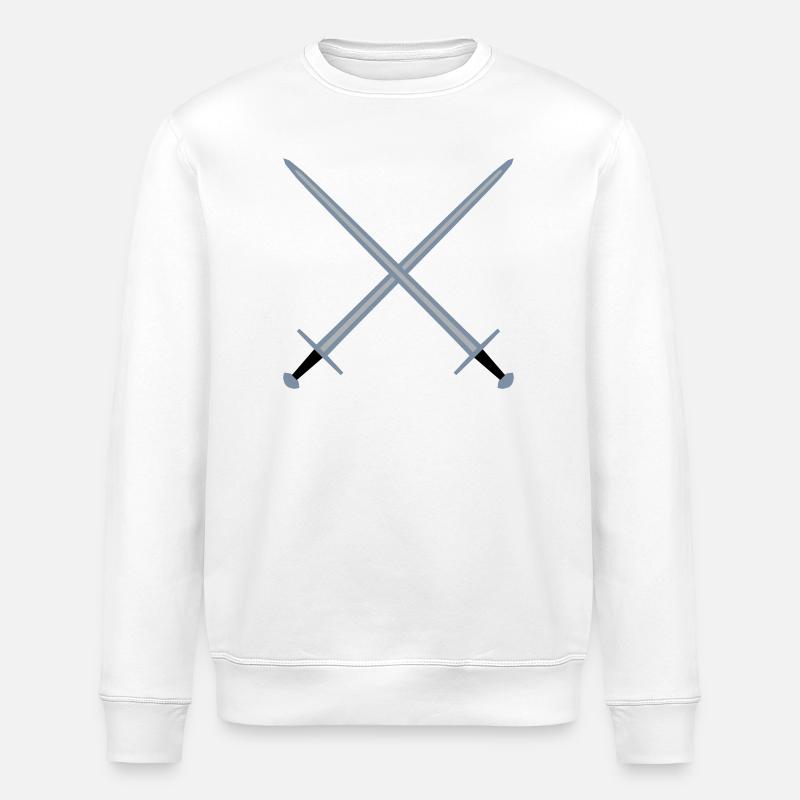 Gekreuzte Schwerter. - Stanley/Stella Unisex Bio-Sweatshirt ROLLER - Weiß