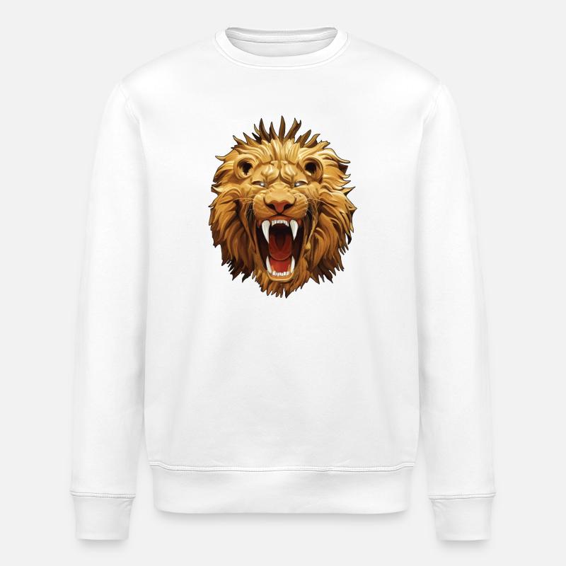 Rugissements de lion - Sweat bio ROLLER Stanley/Stella Unisexe - blanc