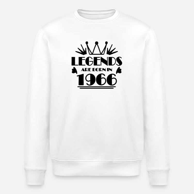 1966 - Born 1966 - Stanley/Stella ROLLER Unisex Organic Sweatshirt - white