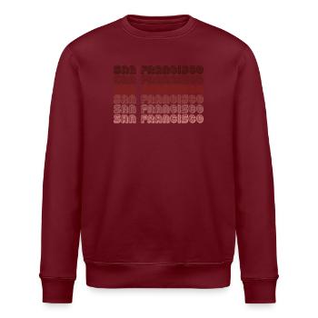 San Francisco Raster Gradient Muster - Stanley/Stella Unisex Bio-Sweatshirt ROLLER - Weiß - Vorne - Nik (191cm)