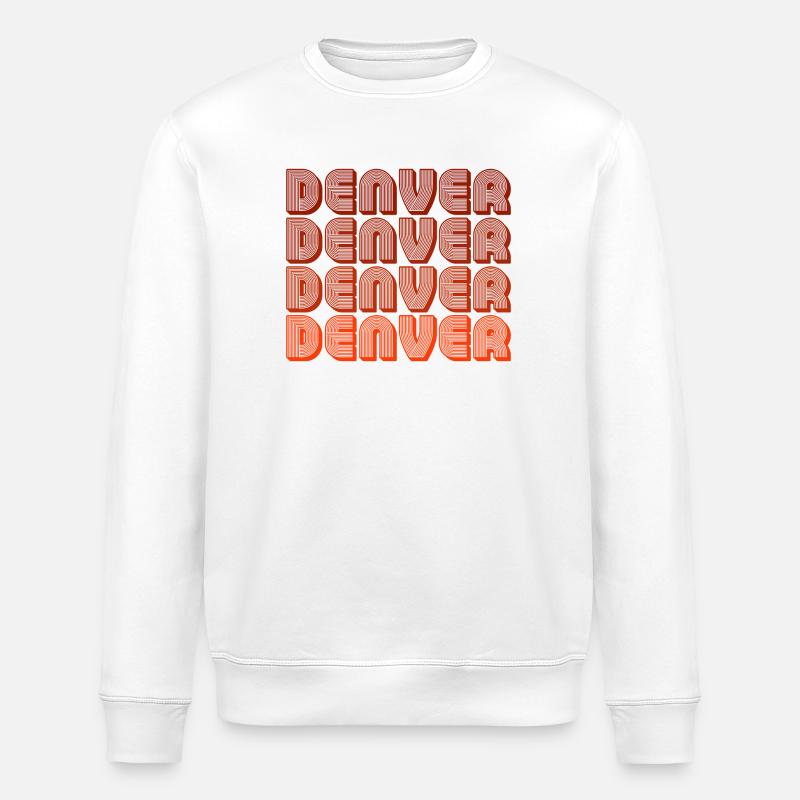 Denver Retro Blockschrift - Stanley/Stella Unisex Bio-Sweatshirt ROLLER - Weiß