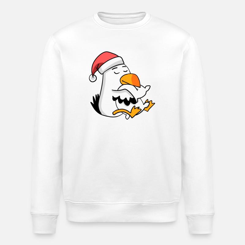 Seagull Christmas Sleep Sleep Sleep - Stanley/Stella ROLLER Unisex Organic Sweatshirt - white