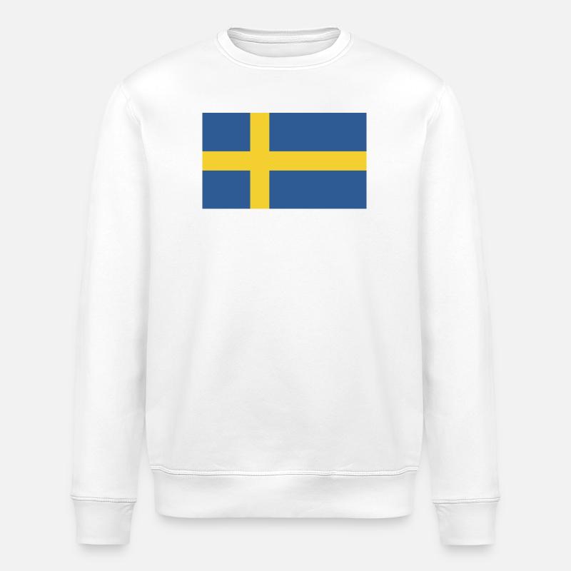 Drapeau national de la Suède - Sweat bio ROLLER Stanley/Stella Unisexe - blanc