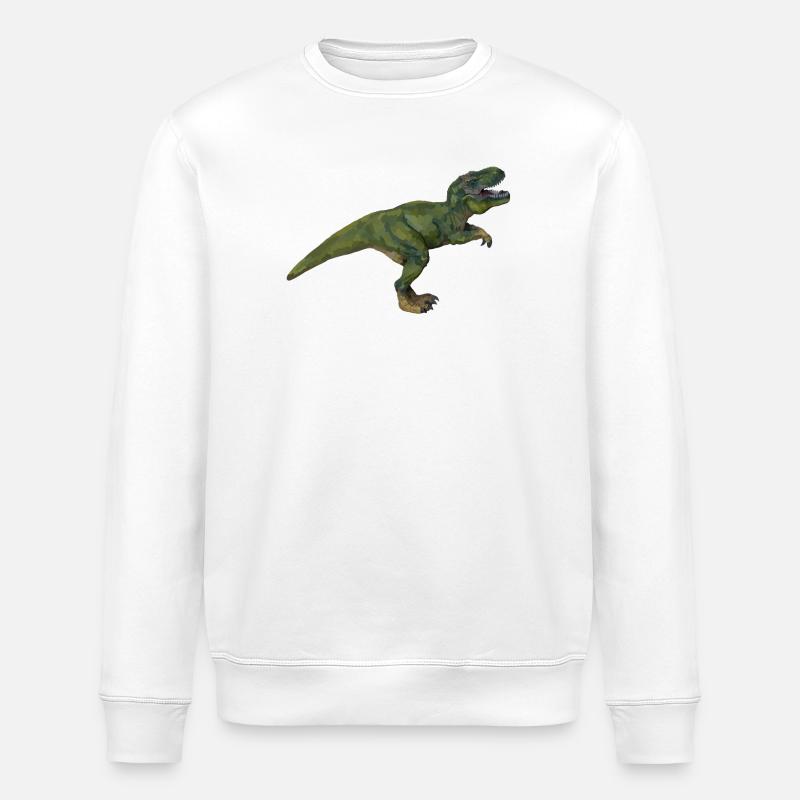 Tom T-Rex - Stanley/Stella Unisex Bio-Sweatshirt ROLLER - Weiß