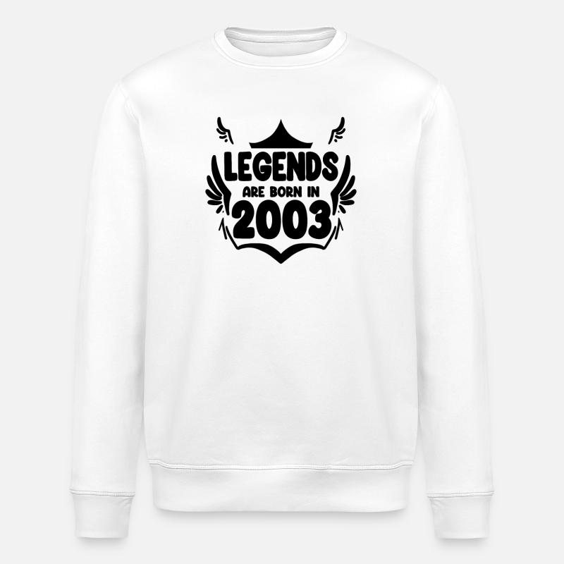 2003 - Born 2003 - Stanley/Stella ROLLER Unisex Organic Sweatshirt - white